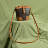 Cute Cowhide Leather Bucket Handbags